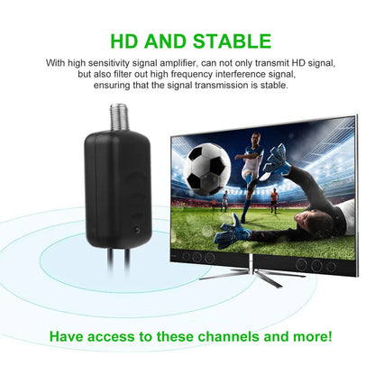 4K Hd Digital Tv Antenna Amplifier Signal Booster Low Noise High Gain Signal Receiver Tv Antenna Accessories Enhance Signal Stability