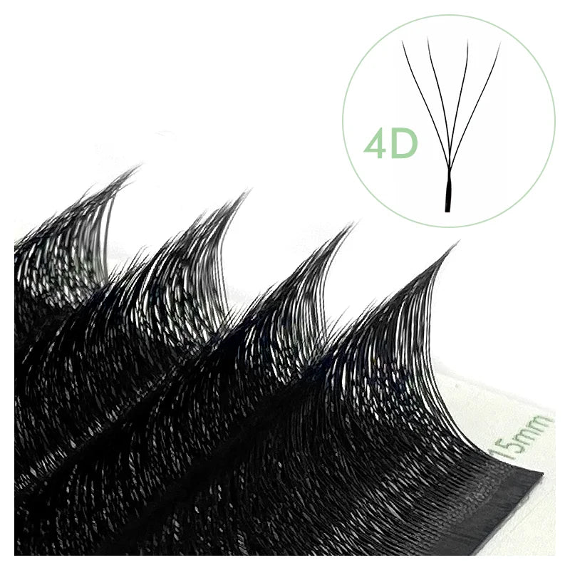 NATUHANA W Shape Eyelashes Extensions 3D 4D 5D 6D W Shaped Brown Black Clover Hand made Premade Volume Fans Lash Extensions