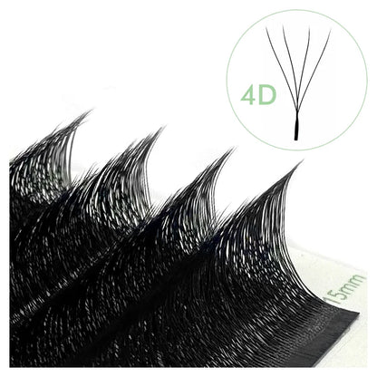 NATUHANA W Shape Eyelashes Extensions 3D 4D 5D 6D W Shaped Brown Black Clover Hand made Premade Volume Fans Lash Extensions