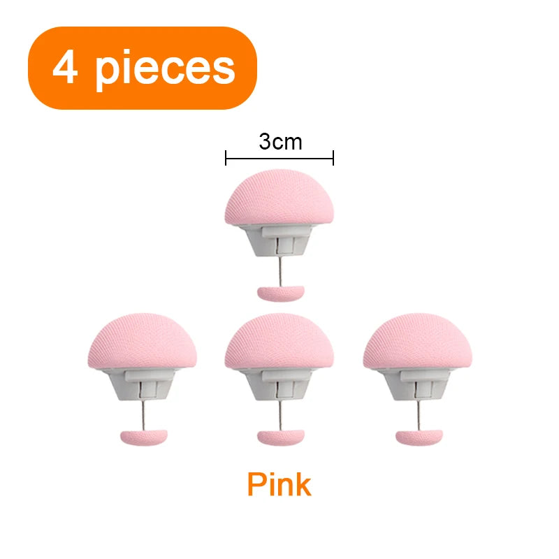 Mushroom Quilt Holder Macaron Non-slip Quilt Blanket Clip One Key To Unlock Blankets Cover Fastener Clip Holder Bed Sheet