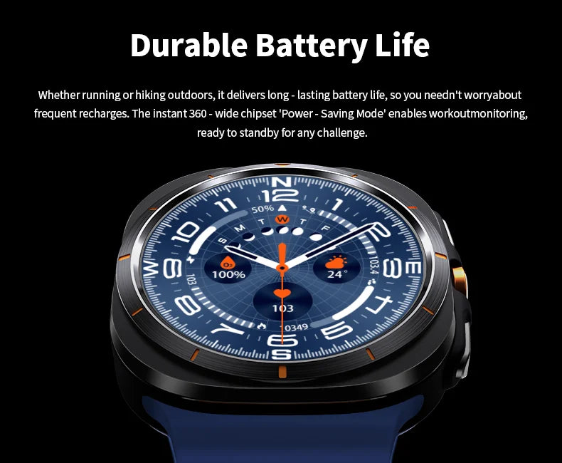 Smart Watch 8 Ultra 2025 Color Matching GPS Compass Smart Watch BT call NFC IP68 Waterproof 4GB Health monitoring Reduction 100%