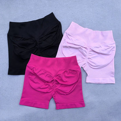 Shorts Women Seamless Yoga Shorts Scrunch Bum Gym Shorts Workout Low Waist Short Leggings Booty Stretch Running Shorts