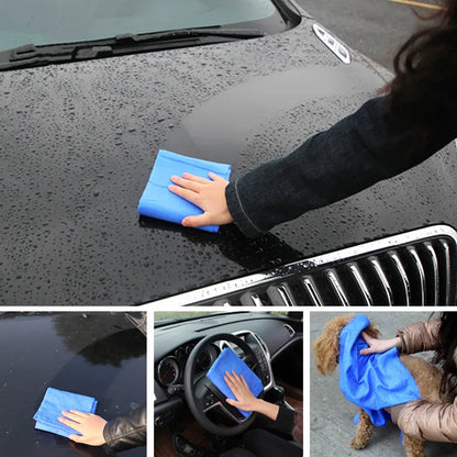 43*32cm PVA Car Wash Towel Soft Strong Absorbent Cleaner Car Accessories Auto Care Cleaning Cloth Hair Drying Deerskin Towels