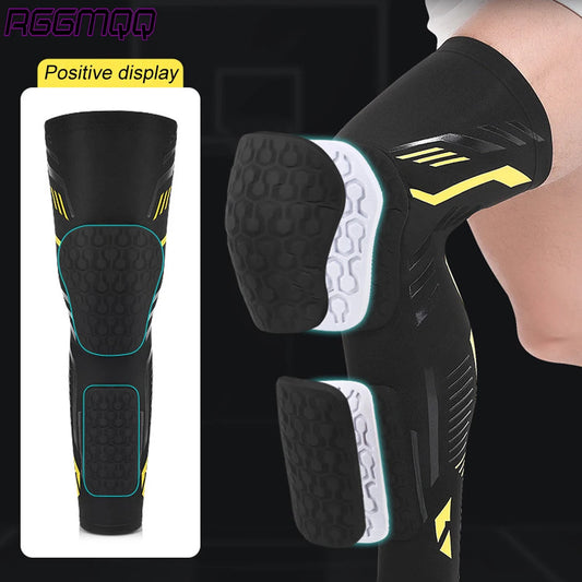1PC Knee Compression Sleeve with Padded Protection - Breathable Leg Support for Basketball,Football,Running,Sport- Youth & Adult
