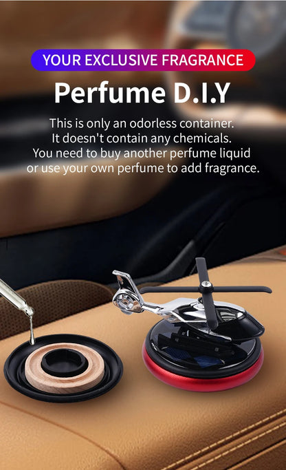DIY Perfume Odorless car ornaments solar powered rotating helicopter air freshener decoration accessories fragrance diffuser men