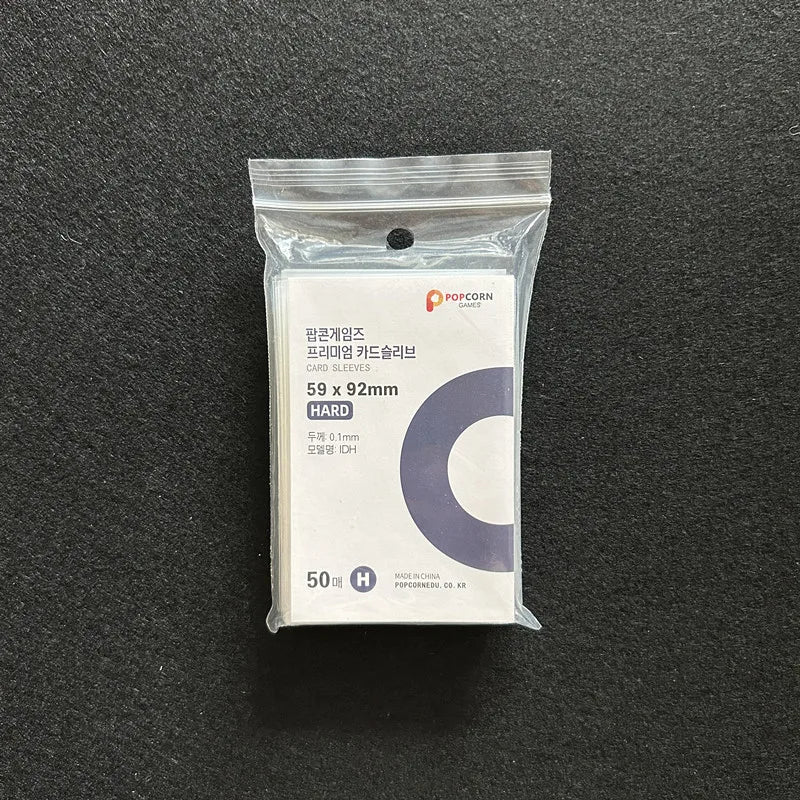 50pcs Korea Card Sleeves Clear Acid Free CPP HARD Photocard Holographic Protector Film Album Binder Photo Popcorn Card