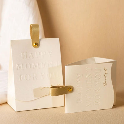 10pcs Creative Leather Portable Gift Box High-end Portable Wedding Candy Paper Box Party Packaging Supplies Paper Box