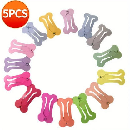 5 pieces/set, cute dog hair clip, colorful bone shaped hair clip, pet dog hair clip, pet dog beauty accessories