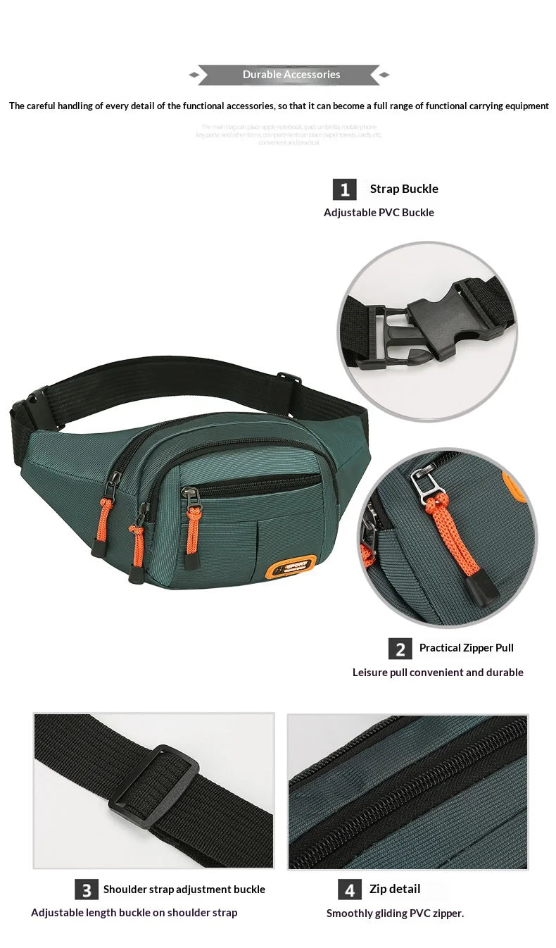 HOMEFISH Mobile Waist Bag For Men And Women Multifunctional Large Capacity Anti Splash Business Wear-resistant Construction Site