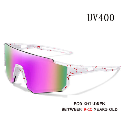 Age 9-15 Youth Cycling Glasses Teenagers Sunglasses Mtb Bike Bicycle Baseball Goggles Children Outdoor Sport Boys Girls UV400