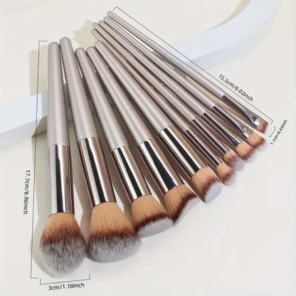 Cosmetics Brush Set 14PCS Makeup with Storage Box Eyeshadow Fluffy Foundation Concealer Blush Highlighter Tools