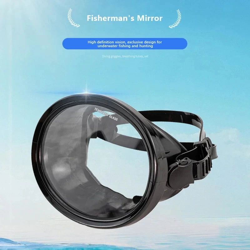 XIAOTREE   Fisherman's Goggles Tempered Glass Waterproof Snorkeling Goggles Adjustable Anti-Fog Diving Mask Freediving