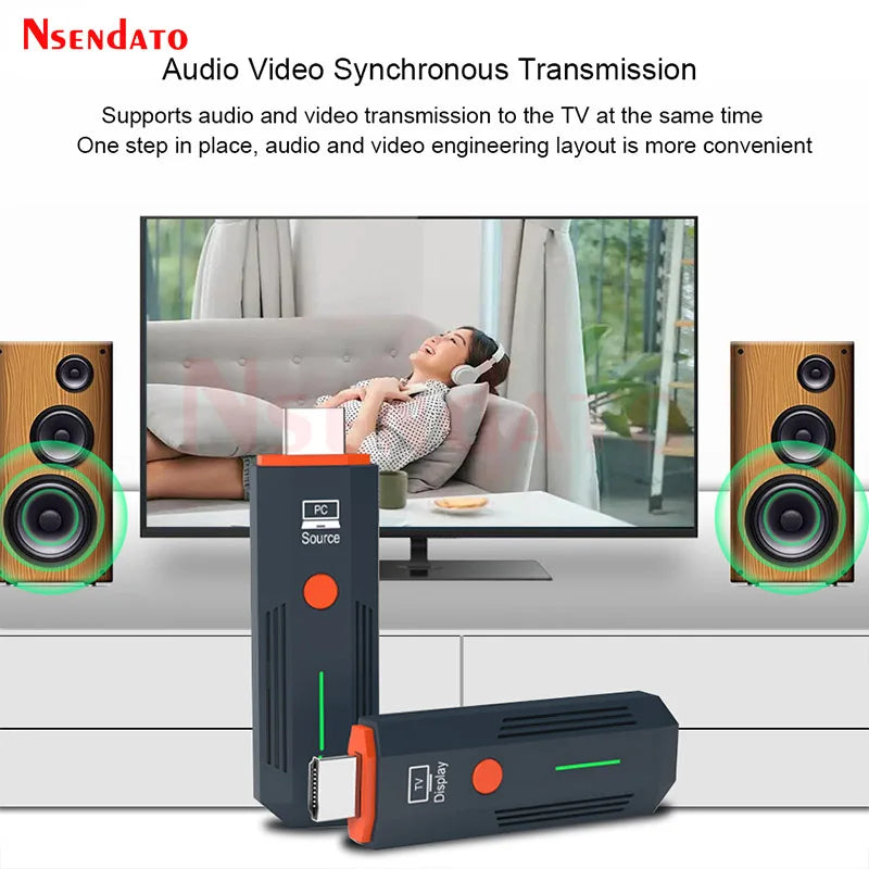 50M 1080P Wireless HDMI Video Audio Transmitter Receiver Extender 5.8G HDMI Wireless TV Stick Display Dongle For Monitor TV Box