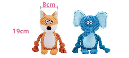 Stuffed Raw Small Dog Plush Interactive Toys Indestructible Bite Resistant Sound Puppy Toys Squeaky Dogs Rattle For Pet Supplies