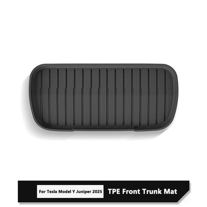 For Tesla Model Y Juniper 2025 Front Rear Trunk Mat TPE Lower Storage Box Pads Protective Cover Cargo Liner Trunk Tray Floor Mat