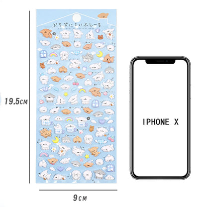 Kawaii Animals 3D Puffy Stickers Cute Cartoon Scrapbooking Sticker DIY Journal Stationery Sticker Deco Aesthetic Art