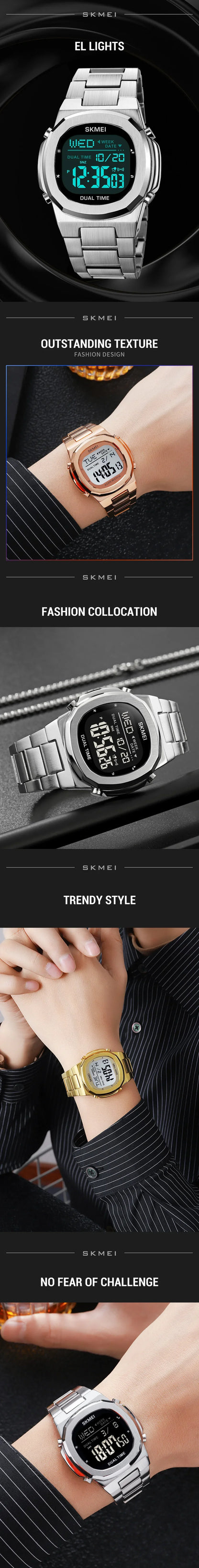 SKMEI 2004 Digital Watch for Men Luxury Electronic Sports Calendar Alarm Clock Waterproof Mens Wristwatches1816 reloj hombre