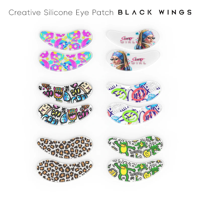 Blackwings 6 pairs of silicone eye patches are suitable for dark circles and puffy, reusable female cooling gel eye mask.