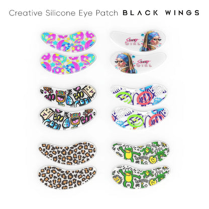 Blackwings 6 pairs of silicone eye patches are suitable for dark circles and puffy, reusable female cooling gel eye mask.