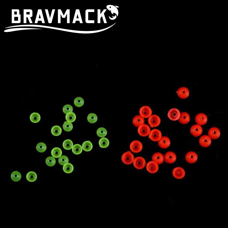 100pcs Luminous Half Round Stopper Beads Fishing for Sea Fishing Floating Tackle Fishing Tools Fishing Accessories