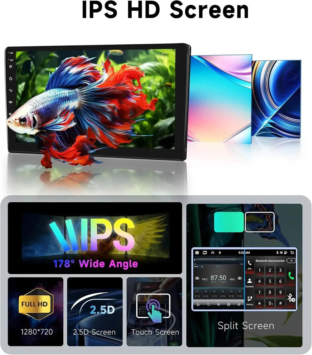 7 9 10"2 Din Car Audio Android 13 Android auto Wireless Carplay 64G Automotive Multimedia Player BT GPS Car intelligent Systems