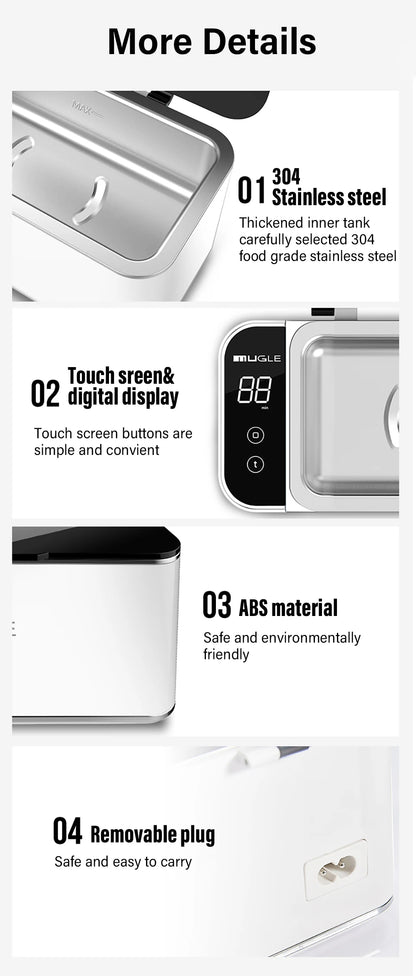 Ultrasonic Cleaner Ultrasound Glasses Jewelry Cleanser High Frequency Ultrasound Washing Machine for Glasses Jewelry Dentures