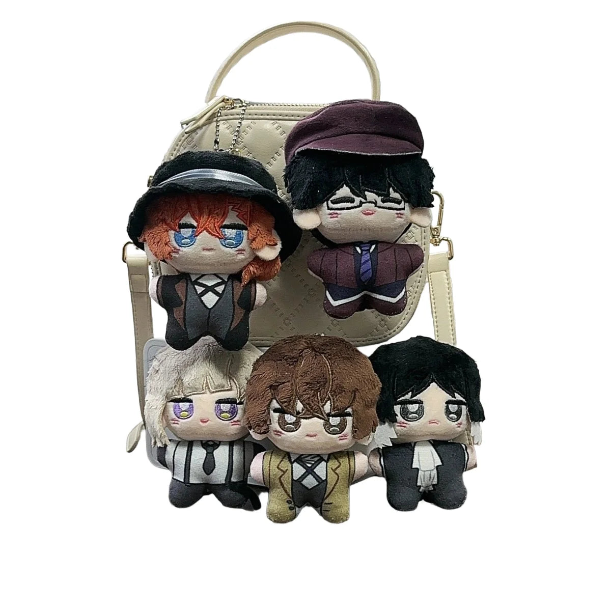 Anime Bungou Stray Dogs Plush Keychain Dazai Osamu Nakahara Chuuya Soft Stuffed Toys Birthday Gift 10cm