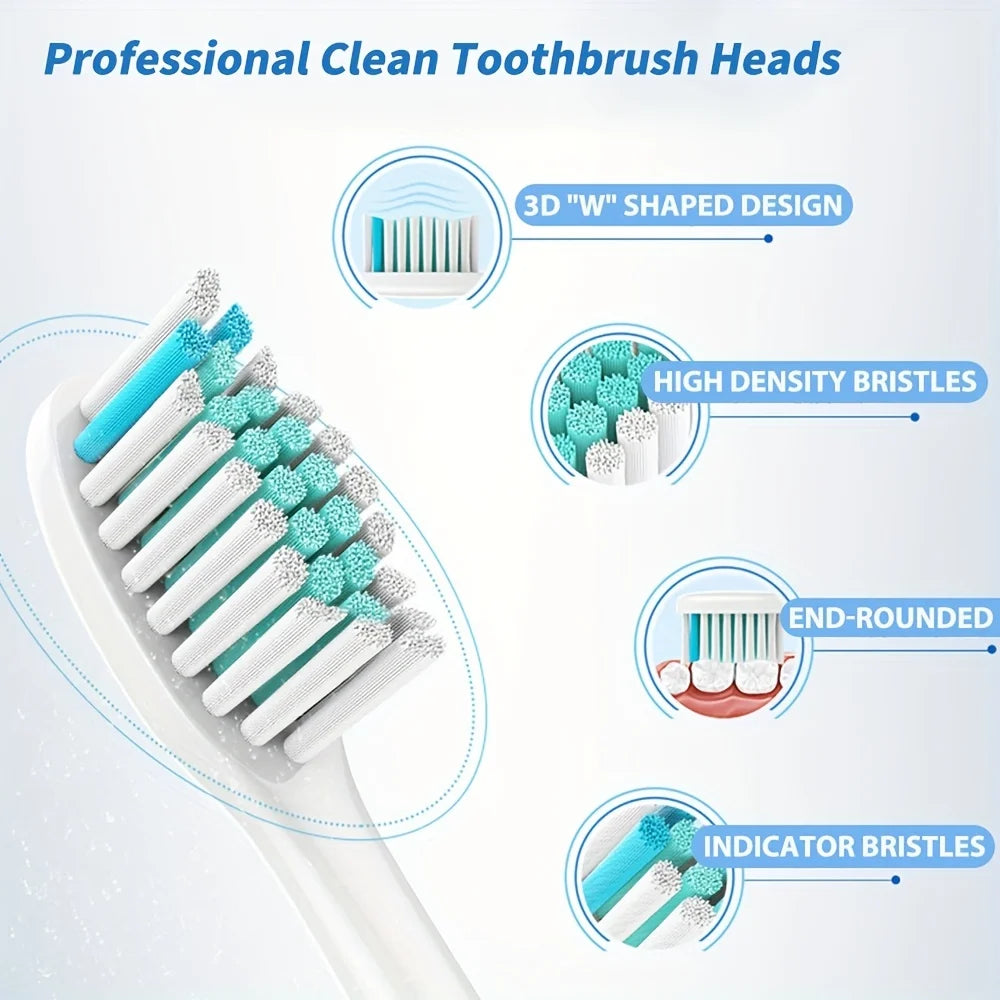 Replacement Brush Heads Compatible with Philips Sonicare DiamondClean HX3/HX6/HX9 Series Electric Toothbrush Heads HX6064