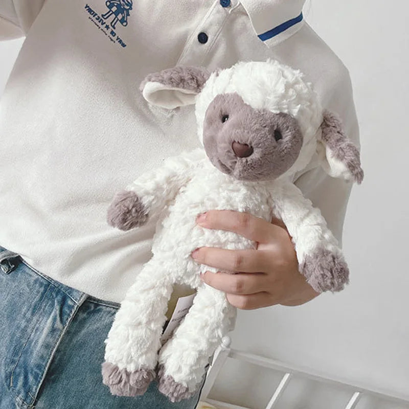 Soft Fluffy Sheep Toys Animal Stuffed & Plush Dolls 35cm Cuddly Lamb for Kids Children Gifts Appease Toys Sleeping Pillow
