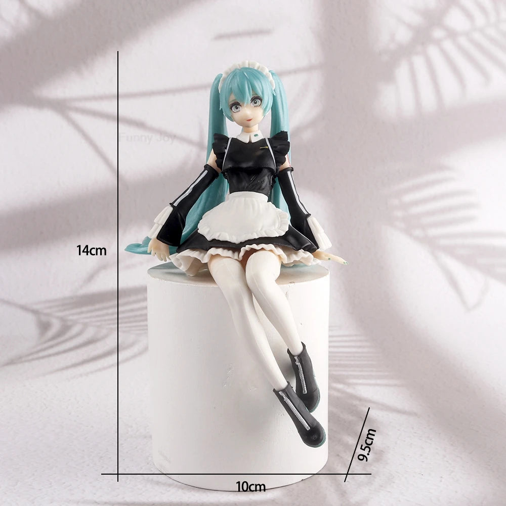 Anime Figure Cherry Blossoms Dress Action Figures Kawaii Swimsuit Vocaloid PVC Collectible Model Toys Girl Gift
