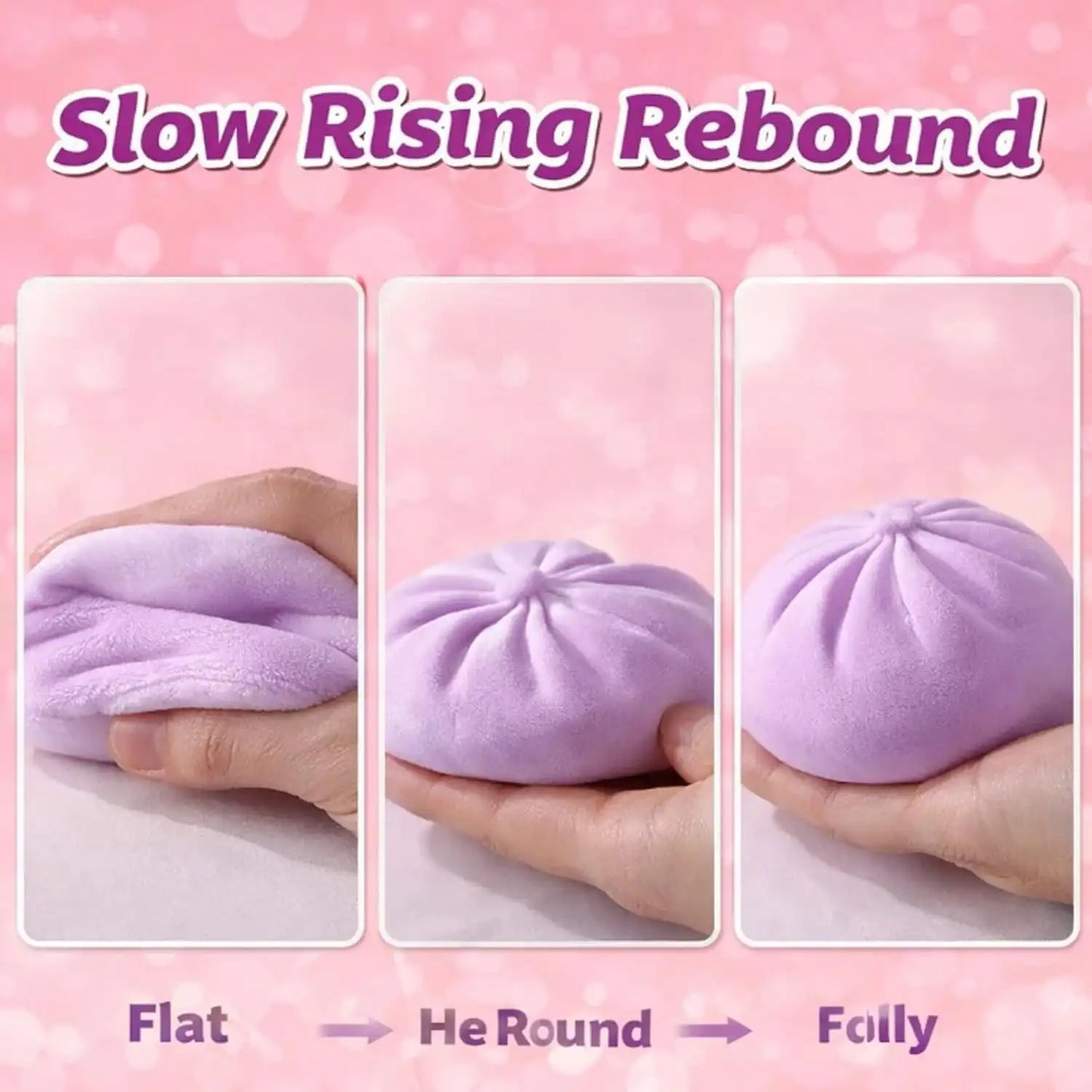 Soft Maltose Dumpling Squishy: Transparent Colorful Squeeze Toy, ASMR Stress Relief Ball, Sensory Fidget Toy for Kids Adults