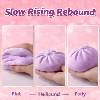 Soft Maltose Dumpling Squishy: Transparent Colorful Squeeze Toy, ASMR Stress Relief Ball, Sensory Fidget Toy for Kids Adults