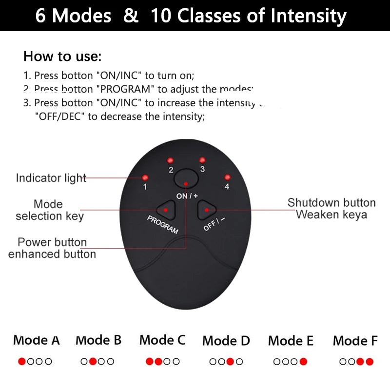 New EMS Muscel Stimulator Abdominal Arm Leg Neck Trainer Muscle Toner Body Training Slimming Massager Fitness Use With Battery