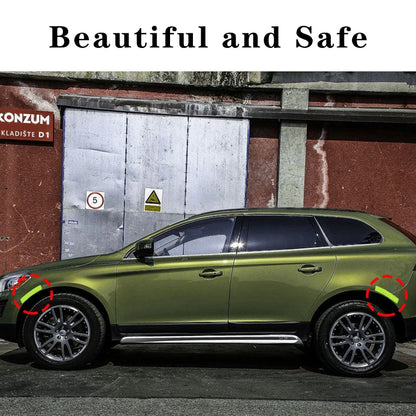 2pcs/set Car Reflective Safety Strip Stickers Car Wheel Eyebrow Reflective Sticker Reflective Warning Safety Tape