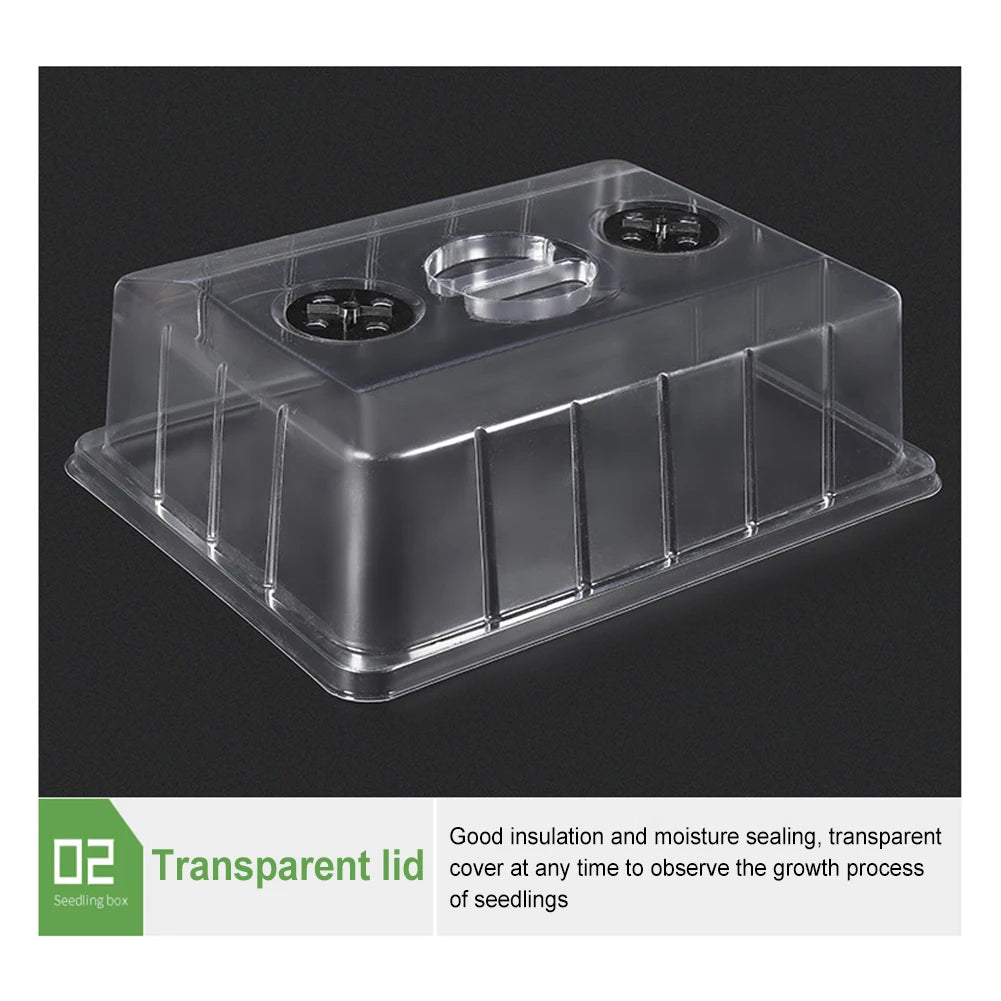 12/24/48 Holes Flower Vegetable Seedling Pots Seedling Tray Garden Pots Durable Seed Germination Plant Flower Pots Grow Box