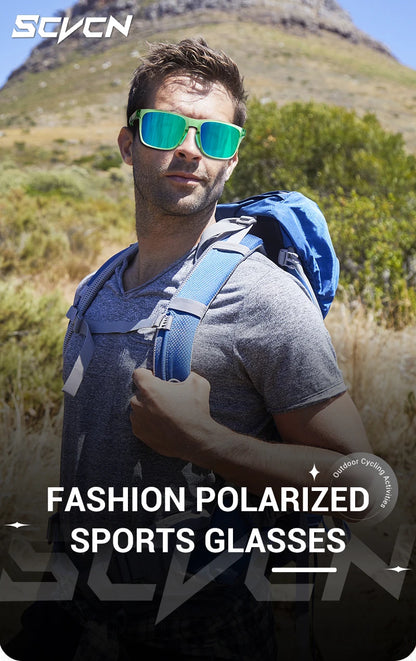 SCVCN New Polarized Sunglasses for Men MTB Cycling Glasses Outdoor Sports Bike UV400 Goggles Women Road Bicycle Cycling Glasses
