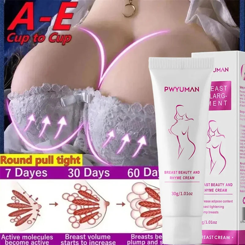 Natural Breast Enlargement Cream - Chest Lift & Firming Enhancer Oil for Butt & Breast Plump Growth - Massage for Bigger, Sexier Boobs & Body Care