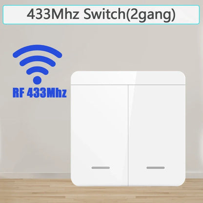 Wireless Light Wall Switch Relay Receiver RF 433Mhz 1/2/3Gang Panel Switch Remote Control Interruptor for LED Lamp 10A 110V 220V