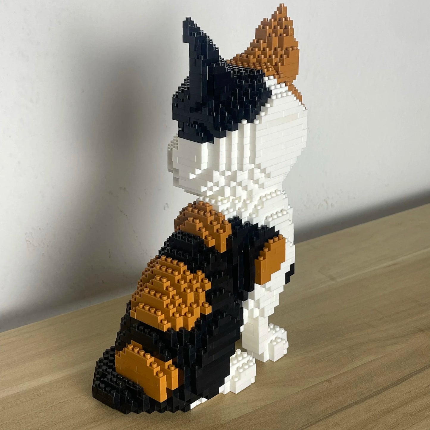 Knew Built Adorable Cat Mini Model Building Blocks 4 Expressive Faces Option in Orange and Cow Patterns for Kid Toys and Pet Fan