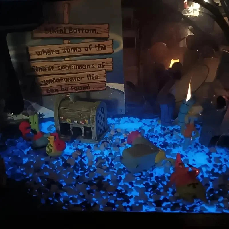 10000pcs 3-5mm Luminous Sand Glow in Dark Pebbles Stone Home Garden Yard Outdoor Path Lawn Decorations Fish Tank Aquarium Decor