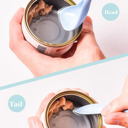 Pet Can Lid Fresh Silicone Cat and Dog Can Seal Lid Universal Adjustable Seal Lid + Spoon Food Storage Tool