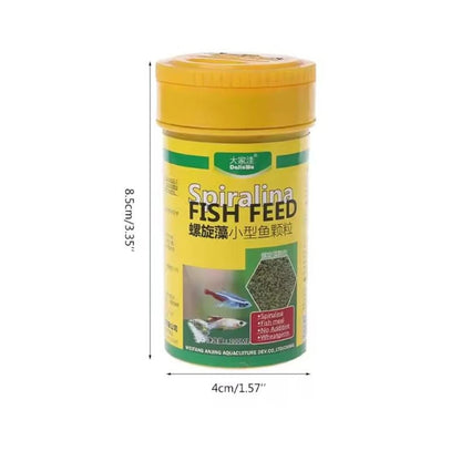 100ml Tropical Fish Spirulina Food Granule Fish Nutrition Food For Aquarium Fish Tank Color Enhanced Feeding Feeder Supplies