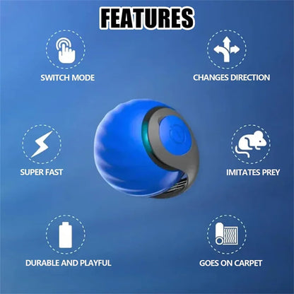 Smart Cat Toys Ball Automatic Interactive Pets Electric Rolling Teaser USB Rechargeable Kitty Moving Bouncing Ball Birthday Gift