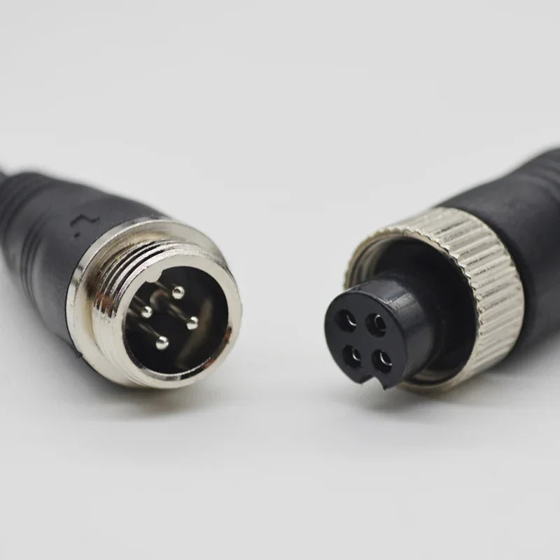4 Pin Aviation Extension Video Cable 5M or 10M  or 15M  or 20M for Truck Van Rv Lorry Bus Monitor Backup Camera Connection