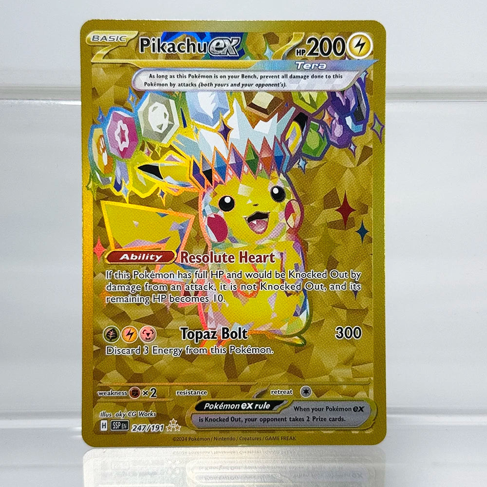PKM Holographic PROXY Cards Scarlet-Violet Series Latias EX Pikachu EX Alolan Exeggutor PTCG Game Collection Cards Game Toys