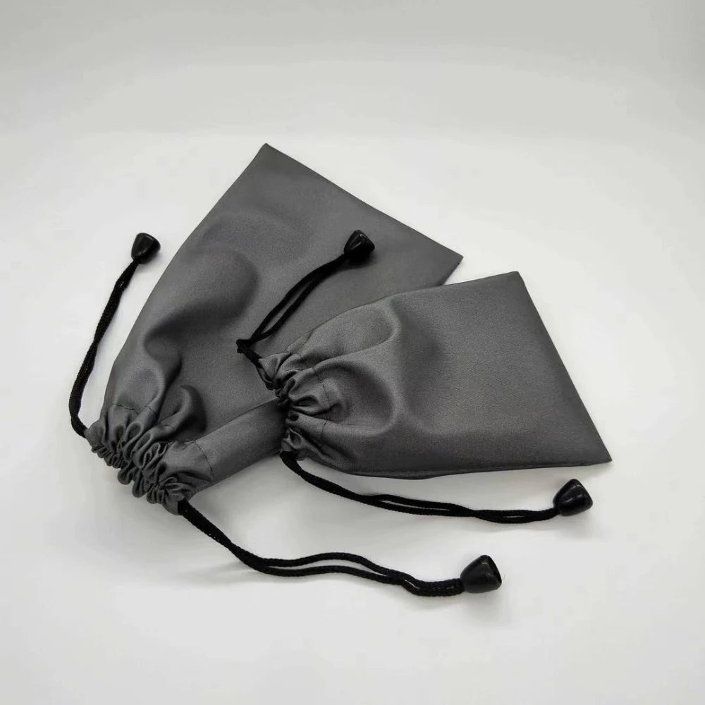 Oxford Waterproof  Dustproof Drawstring Bag Black Polyester Bag Headset Data Cable Pouch Drawst  Sporting Goods Pouch Organizer