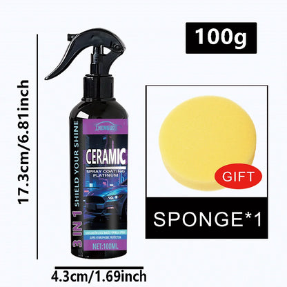 Nano Ceramic Car Coating Spray 3-in-1 High-Quality Anti-Scratch Gloss, Suitable for All Car Models' Paint Surfaces