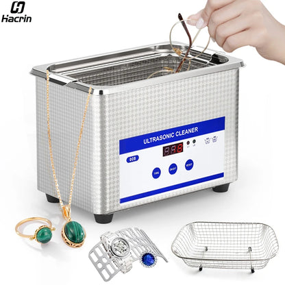 Ultrasonic Cleaner Ultrasound Glasses Jewelry Cleaner 40KHZ High Frequency Ultrasonic Washing Bath for Glasses Jewelry Cleaning