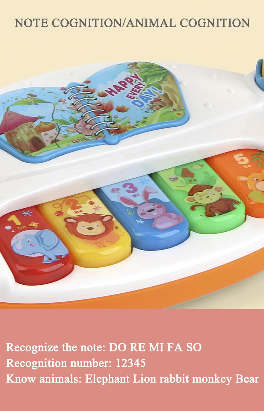Baby Toys Drum Piano Keys Musical Instrument Kids Toys Rotating Keyboard With Lights Sound Toddlers Educational Christmas Gifts