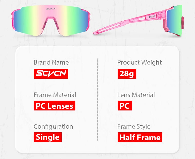 SCVCN New Outdoor Cycling Sunglasses Men MTB Bike Glasses  Sports Hiking Mountain Climbing Women Bicycle Cycling UV400 Goggles